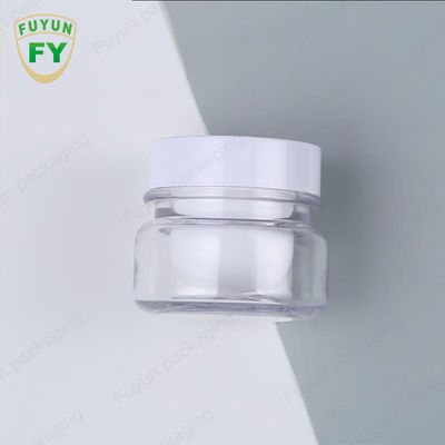 El cosmético transparente vacío del ANIMAL DOMÉSTICO 30ml sacude la pared doble redonda para la crema de cara