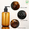 Botella del dispensador de la bomba del champú del animal doméstico, 300ml Amber Plastic Pump Bottles